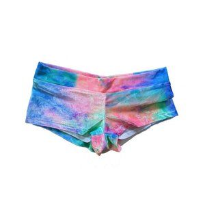 iHeartRaves Tie-Dye Velvet Booty Shorts
